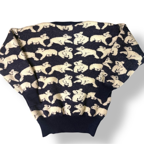Vintage Koala Bear Hysport Pure New Wool Down under Size 14 Tight Knit Sweater - Picture 2 of 6